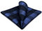 S&W SHLAX&WING Plaids Kariert Blau Navy Mens Herren Einstecktücher Seide Geschäftsanzug