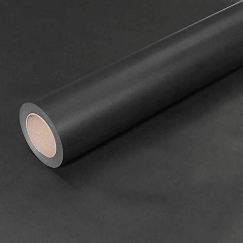 JUNOPAX Geschenkpapier 50m x 1,00m schwarz