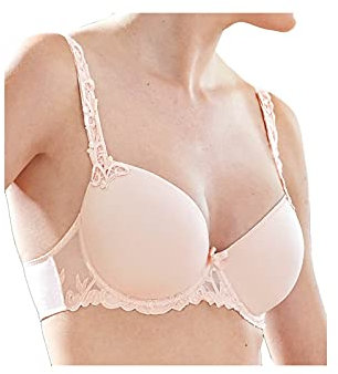 Simone Perele Reggiseno da Donna Andora 3D con Coppa Modellata: Stile Francese, Rosso tendente Rosa, 2 D (Taglia Produttore: 32D)