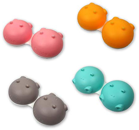 SPORTS WORLD VISION 1PC Blue Hippo Fun Contact Lens Case, Distinctive Cute Animal Design Contact Lenses Case Box, Portable, Lightweight, Cute & Fun Travel Storage/Soaking Lens Solution Case