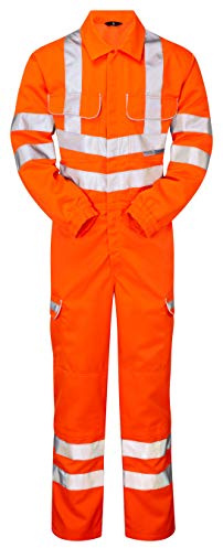Pulsarail PR339 High Vis Overalls - S/High Vis Orange