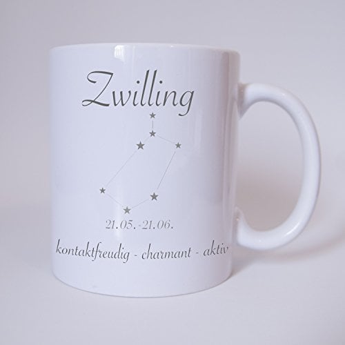 Sternzeichen Zwilling - Tasse - Kaffeetasse - Tasse mit Spruch
