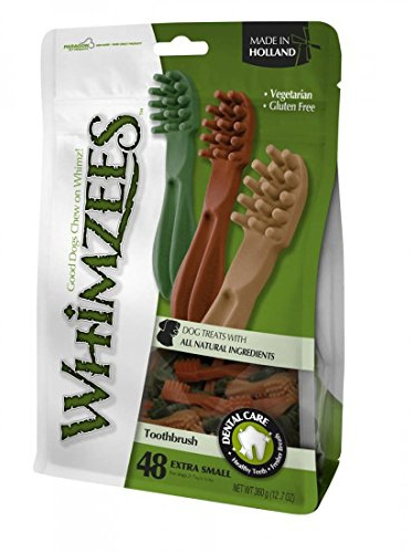 Whimzees Natural Dental Dog Treats Toothbrush Star X Small, 1 x 48