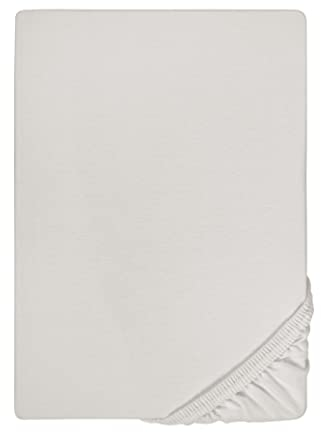 biberna Jersey-Elastic-Spannbetttuch 0077866 (Matratzenhöhe max. 25 cm) 1x 140x200 cm - 160x220 cm, grau
