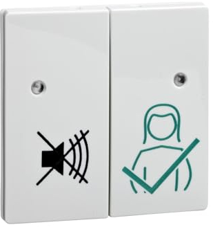 Elso ELG740204 Tastfläche 2-Fach für Dienstzi mit F/S, reinweiß