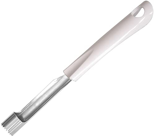 Fackelmann 49234 Vide Pomme, Ustensile de Cuisine, Ustensile de pâtisserie, Polypropylène, Acier Inoxydable, Blanc, Argenté, 23 cm x 2 cm x 2 cm