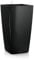 Lechuza – Pot de Fleurs d'Interieur – Premium Cubico – Réserve d'Eau Intégrée – Coloris Noir – 30 x 30 x 56 cm