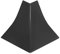 HOLZBRINK Angolo esterno in PVC coordinate per alzatine piano di lavoro colore nero 23x23 mm
