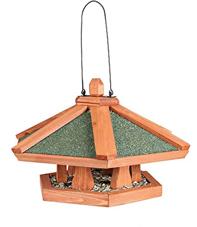 Trixie 5569 natura Futterhaus zum Hängen, ø 42 × 24 cm, braun