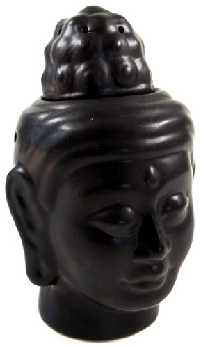 GURU SHOP Duftlampe in Buddhaform - Buddha 3 Schwarz, 15x10x10 cm, Duftlampen & Öllampen