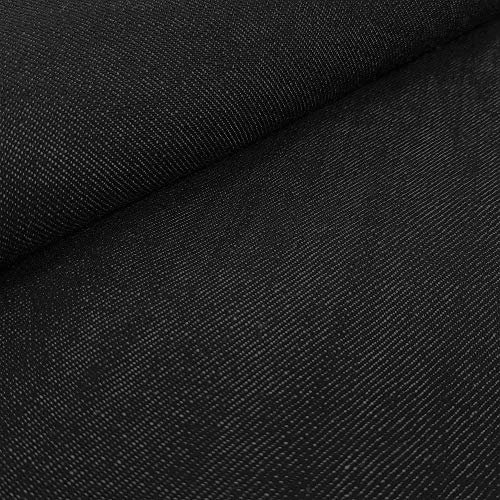 Denim Jeansstoff - 96% Baumwolle, 4% Elasthan - per Meter (Schwarz)