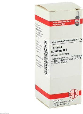TARTARUS STIBIATUS D 6 Dilution 20 ml