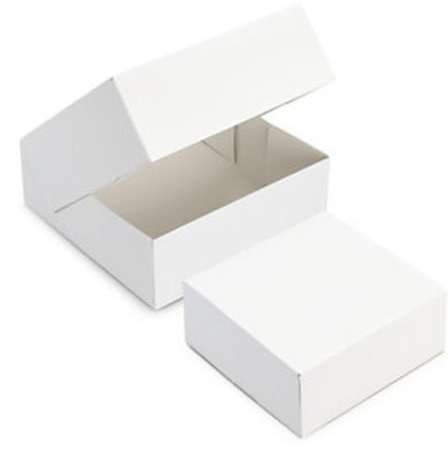 FaisTonGateau - Lote de 50 cajas pasteleras (20 x 8 – 50 unidades), color blanco