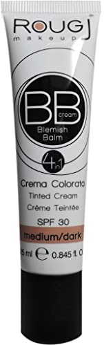 Rougj BB Cream Blemish Balm 4 in 1 Tinted Cream 25ml - Colour : Medium / Dark