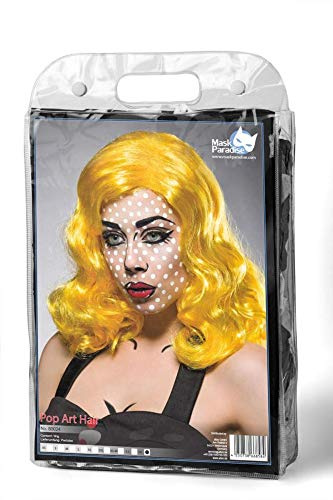Mask Paradise 50er Jahre Rockabilly Perücke gewellt gelb Einheitsgröße
