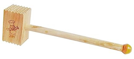 ECO FLEISCHHAMMER 28cm aus Holz Fleischklopfer Schnitzelklopfer Buchenholz Hammer 39
