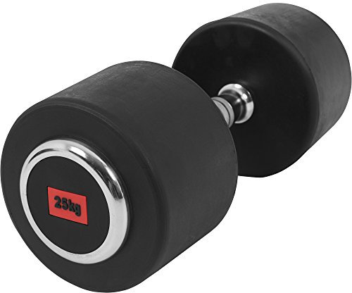 GORILLA SPORTS® Kurzhanteln - Einzeln / 2er Set, Gewichte von 2,5 bis 50 kg, mit/ohne Ablage, aus Gusseisen, Gummiert, Griff gerändelt, rutschfest - Rundhanteln, Kurzhantelset, Hantel Set, Dumbbells