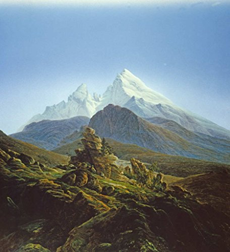 Kunstdruck/Poster: Caspar David Friedrich Der Watzmann - hochwertiger Druck, Bild, Kunstposter, 40x45 cm