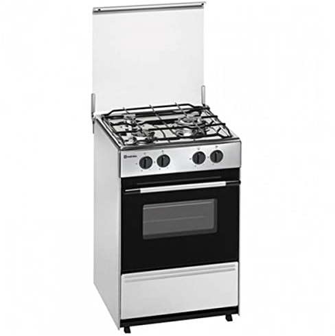 Meireles G 1530 DV X - Cocina, Gas butano/propano, Volumen útil 53L, Gris (Acero inoxidable)