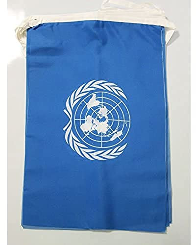 AZ FLAG - Fahnenkette Vereinte Nationen UNO 12 Meter Mit 20 Flaggen - 45x30 cm - United Nations Girlande Flaggenkette 30 x 45 cm