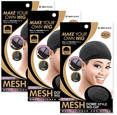 (3 Pack) Qfitt Mesh Dome Style Wig Cap #5011 by Qfitt