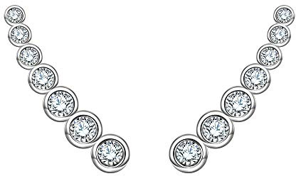 EVER FAITH® 925 Sterling Silber Cubic Zirkonia einfach Ohrstecker Cuff Wrap Sweep Hook Ohrringe 1 Pair N07222-1