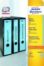 Avery Zweckform© L4749-20 Ordner-Etiketten, 38 x 297 mm, 20 Blatt/100 Etiketten, blau