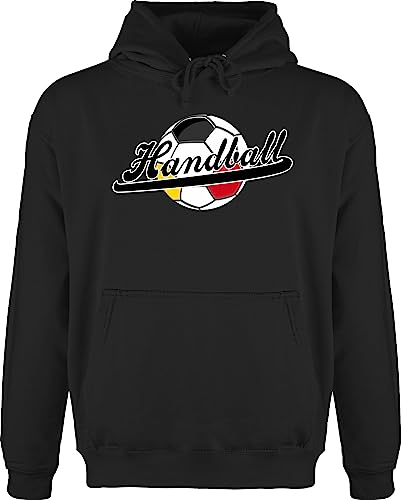 Hoodie Herren Pullover Männer - EM 2024 Trikot Ersatz - Handball Deutschland - 4XL - Schwarz - handballer geschenk wm geschenke spruch handball+sprüche handball, pulli halbball beachhandball