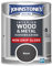 Johnstone's - Interior Wood & Metal Hardwearing - Black - High Sheen - Non Drip - Gloss Finish - Suitable Paint Interior & Exterior - Dry in 16-24 hours - 14m2 Coverage per Litre - 750ml