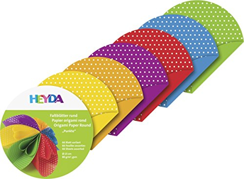 HEYDA Origami Faltblätter Punkte, Durchmesser 150 mm