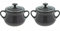 Le Creuset raso nero gres mini ciotole per zuppa/Bean, l (confezione da 2)