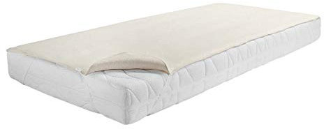 Dormisette Q59 Molton-Matratzenauflage, 120/200 cm, Baumwolle/Zwirn-Calmuc, Creme/Beige