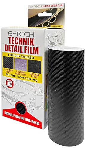 E-TECH Textured 3D Carbon Fibre Effect Detailing Film