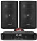 VONYX SL6 Passive DJ Speakers & Skytec SPL400 Amplifier System with Cables – Compact 500W Home Party Sound Setup for Karaoke, Small Venues & Bedroom DJ
