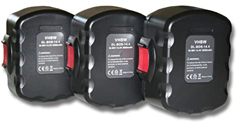 vhbw 3X Akku kompatibel mit Bosch PSR 14.4/N