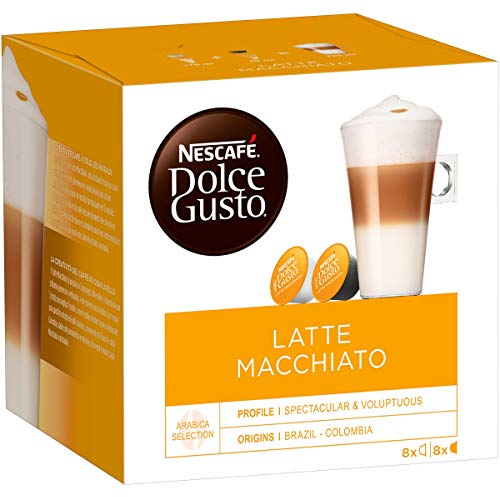 Nescafé Dolce Gusto Latte Macchiato - Café Gourmand - 48 Capsules (Lot de 3 boîtes x 16)