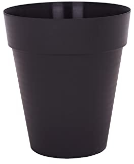 Artevasi Capri High, Vaso alto rotondo in plastica, 46cm, colore antracite