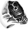 Mianova Herren Ring Sensenmann Ghost Rider Edelstahl Silber Größe 65 (20.7)