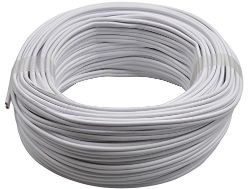 Zwillingsleitung XYFAZ-H 2x0,75mm2, 25m-Ring, weiß