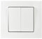 Gunsan Moderna Interrupteur double encastré Blanc