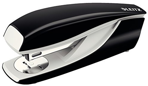Leitz Büroheftgerät für 30 Blatt, Tacker aus Metall mit Kunststoffelementen, Inkl. 200 Heftklammern, NeXXt Serie, Schwarz, 55026095