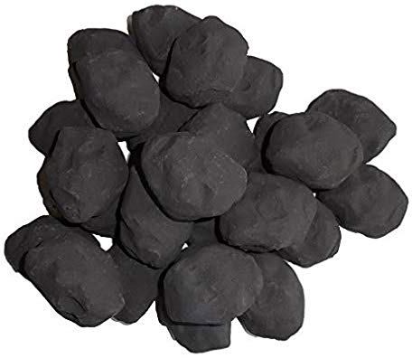 The Stove Wizard Gas Fire Replacement Coals 20 Ceramic Small Cast Coals for Gas, LPG, Bio Ethanol and Electric Fires 60mm x 55mm x 50mm approx