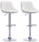 WOLTU Barhocker Tresenhocker, Gute gepolstert, Kunstleder, Höhenverstellbar, Drehbar, 11 Farben, 2 x Hocker, Weiss