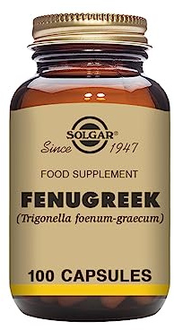 Solgar Fenugreek Vegetable Capsules - Pack of 100 - Aids Digestion and Sooths Stomach - Suitable for Daily Use - Vegan and Gluten Free Gold