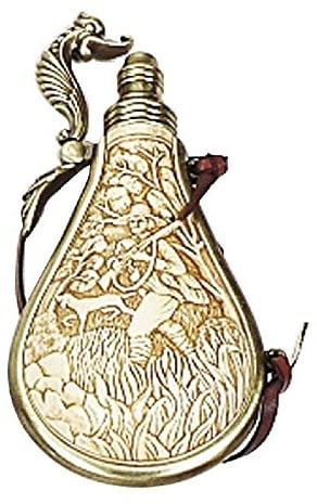 Haller Historie Pulverflasche mit Jagdmotiv, 64119