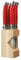 Laguiole 6pc Steak Knife Set In Block (Red)