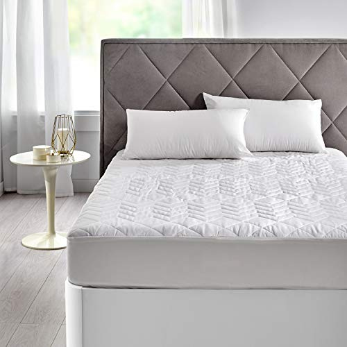 Pikolin Home - Protector de Colchón Acolchado Antialérgico | 135x190/200cm | Tratamiento Triple Barrera | 100% Algodón | Cubrecolchón | Transpirable | Confortable