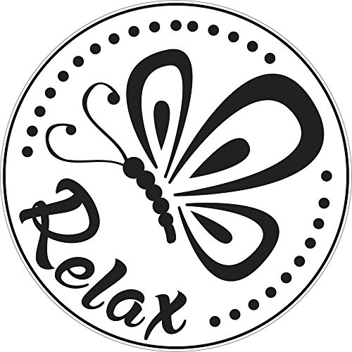 Rayher Etikett Relax, 4,5cm ø, Gummi, grau, 11 x 8 x 0.3 cm
