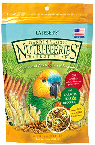 Lafeber 'S Garden Veggie Nutri-Berries Nourriture pour Oiseaux de Compagnie, fabriquée avec des ingrédients sans OGM et de qualité Humaine, pour perroquets, 300 ML