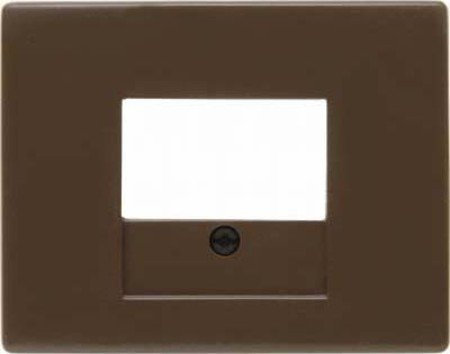 Hager arsys - Placa central toma tae con rotulo plastico marron